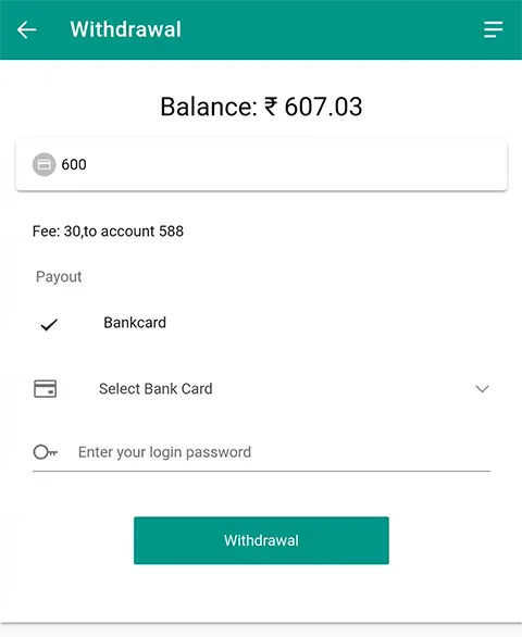 Colour prediction game withdrawal process