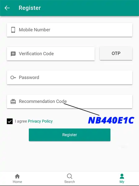 colorwiz app registration form