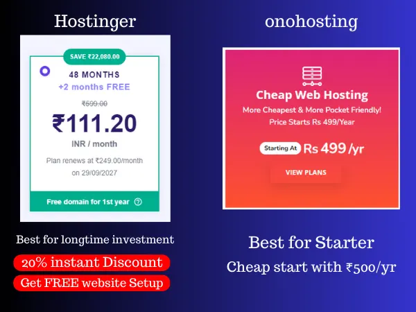 best hosting to create a colour prediction game hostinger and onohosting