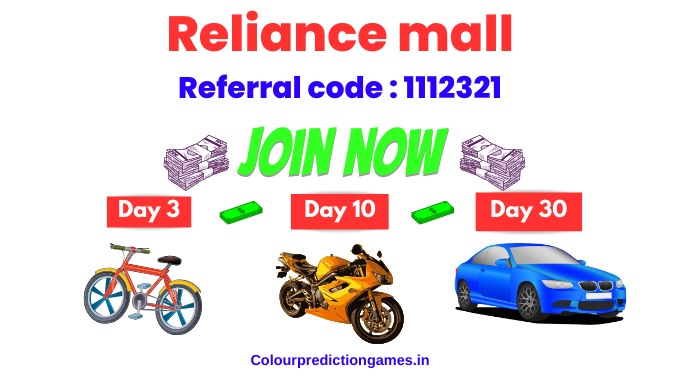 reliance mall colour prediction game referral code